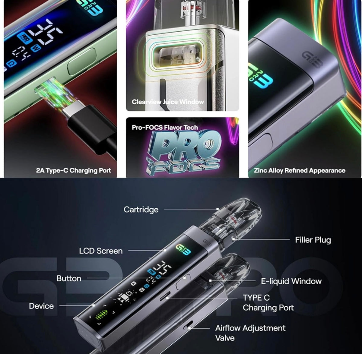 Uwell Caliburn G3 Pro 咖哩棒G3 PRO 1000mAh